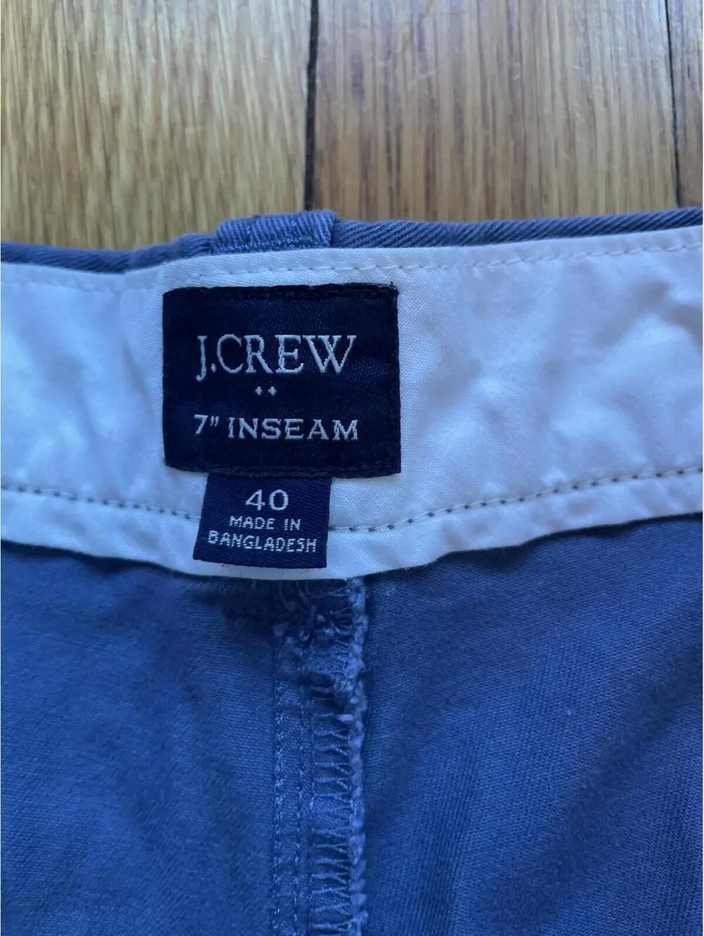 J. Crew Men's Slate Legacy Blue Flex Chino Short Size 40 Summer Preppy Golf